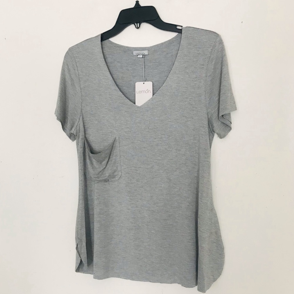 Lemon Liquid Jersey Pocket Tee